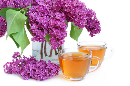 茶和紫丁香