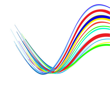 抽象色线。 矢量图解