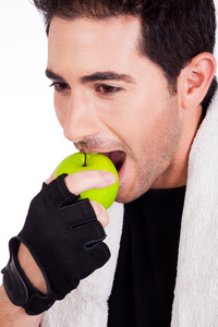 健身男绿苹果
