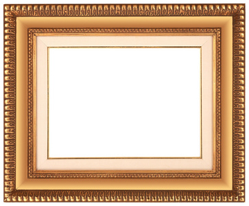 椭圆形金色相框照片