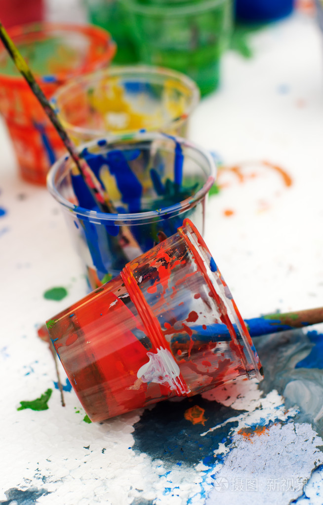 颜料涂料绘画作品胭脂等化妆品色彩装饰