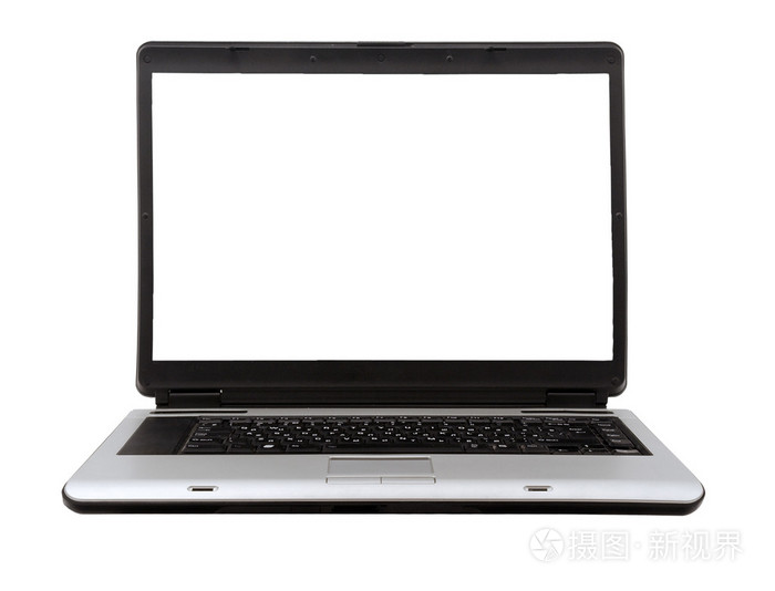 白色背景的笔记本电脑