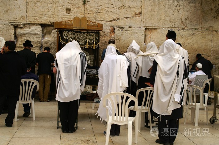犹太祈祷新长号哭墙照片 正版商用图片 摄图新视界