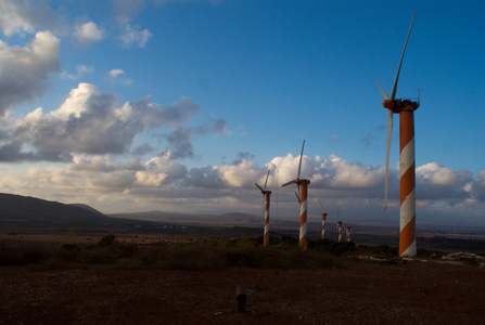在以色列的风力涡轮机
