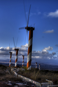 在以色列的风力涡轮机