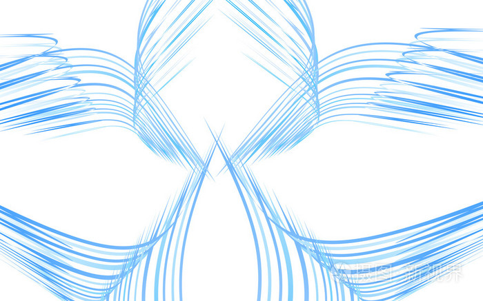 抽象蓝色翅膀