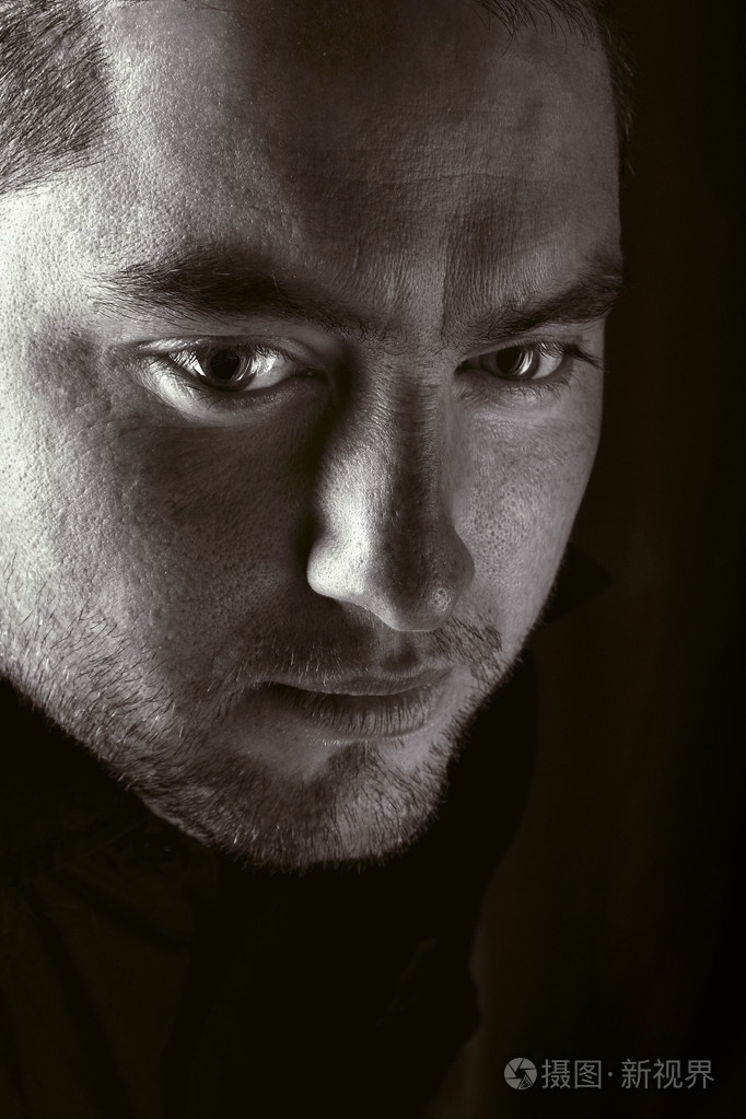 男人的特写肖像