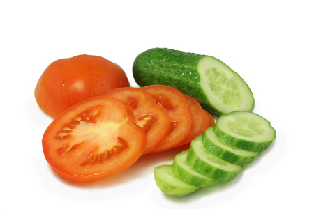 红番茄和绿黄瓜