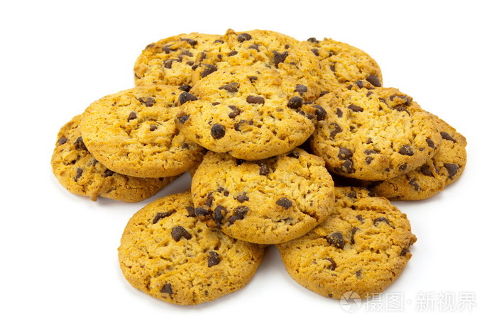 孤立在白色背景上的cookie