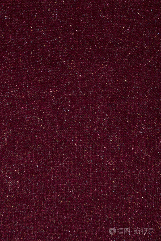 暗红色的羊毛织物的光泽线程的纹理照片-正版商用图片