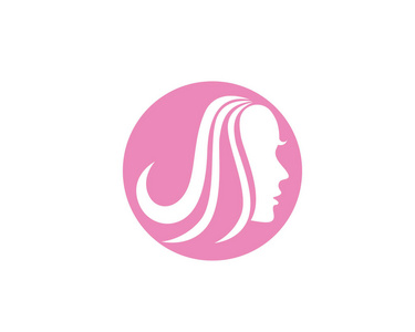 女人头发 spa 的标志和符号模板矢量