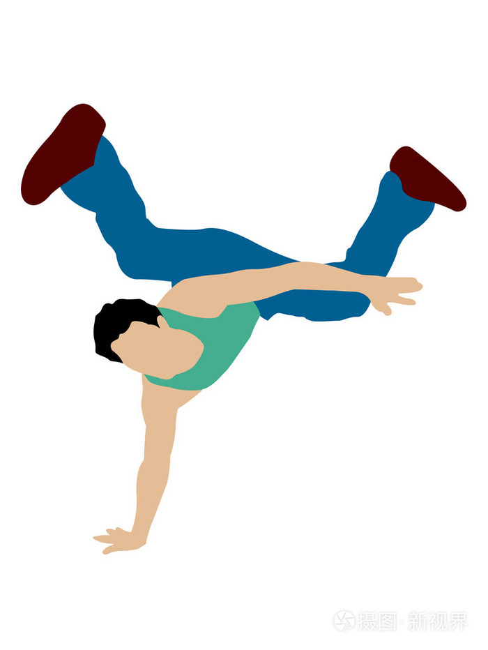 动作中的酷舞者