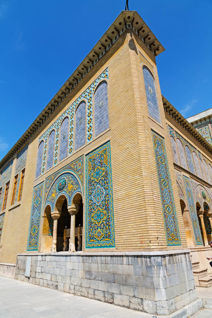 伊朗在古色古香的宫殿斯坦