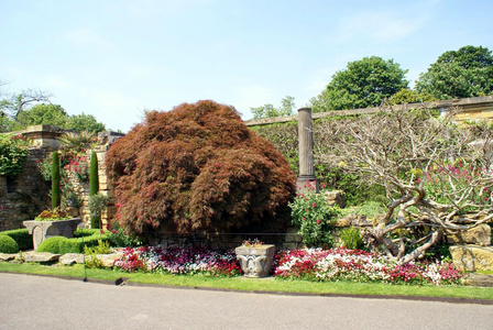 意大利花园，纵然城堡的花园里，肯特英国