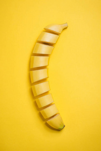 新鲜香蕉切碎