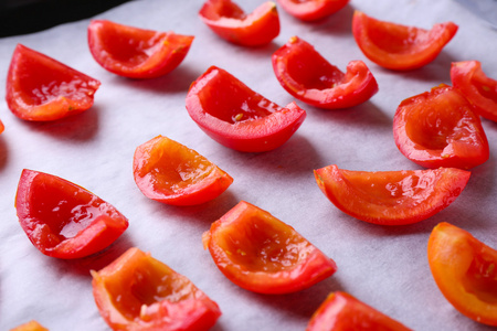 西红柿干燥托盘，木底白字