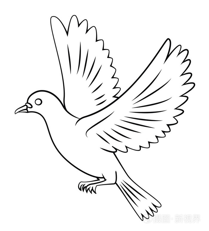 鸽子象征和平插画-正版商用图片004rj5-摄图新视界