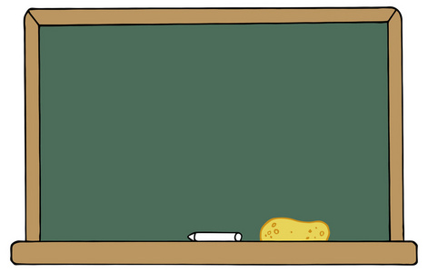 卡通空白黑板照片
