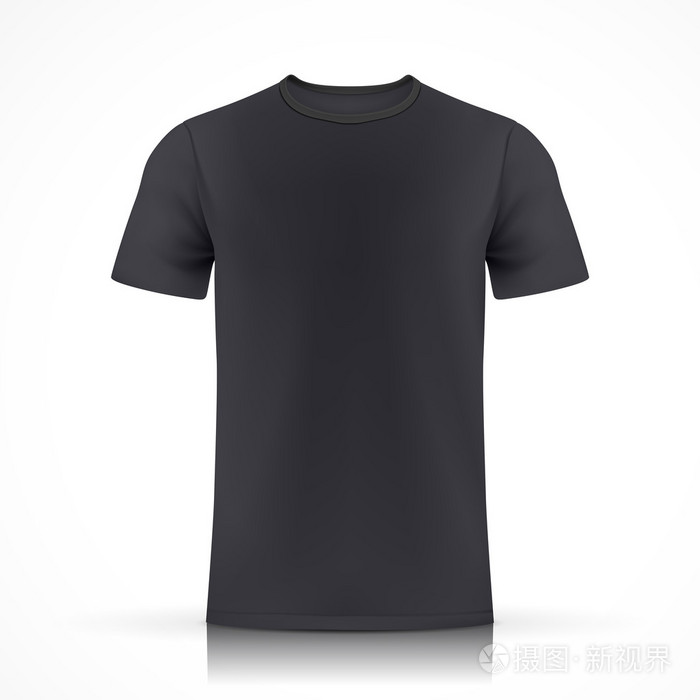 黑色的t恤模板