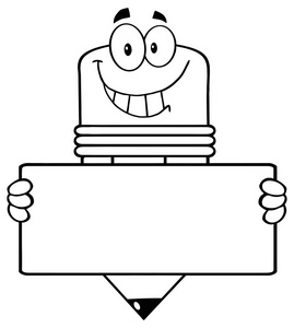 铅笔字与空白符号照片