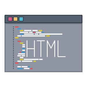 与脚本代码 html 编程窗口的颜色剪影