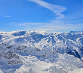 查看从山铁力士山位于瑞士的冬天