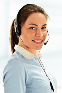 呼叫中心运营商。客户支持。服务台