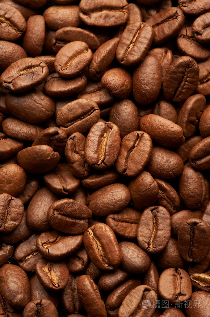 咖啡豆背景大特写