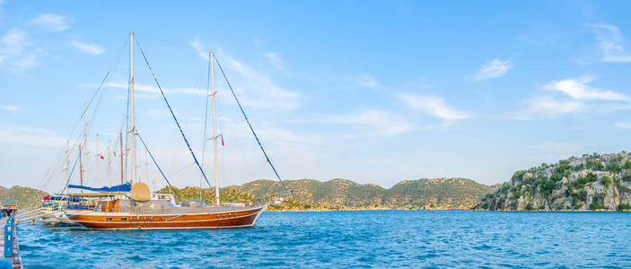 Kekova 山的全景