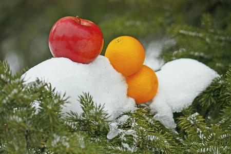 雪上的苹果