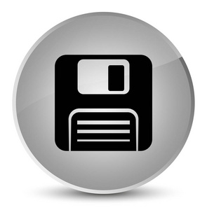 软盘图标优雅白色圆形按钮图片