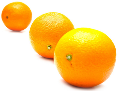 成熟的整块橘子