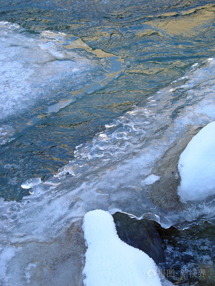 隐藏在冰中的河流