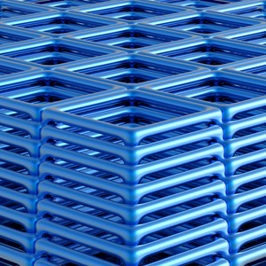 抽象技术 3d 背景与金属的蓝色矩形