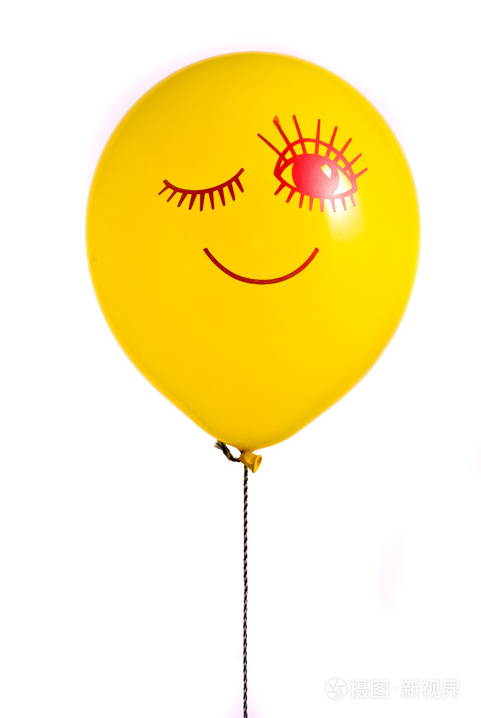 微笑的黄色气球