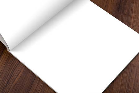 空白目录, 小册子, 杂志, 书的模拟木背景照片