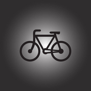 自行车。自行车矢量图标。循环的概念