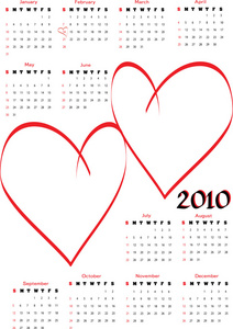 2010 日历与空白的心灵图片