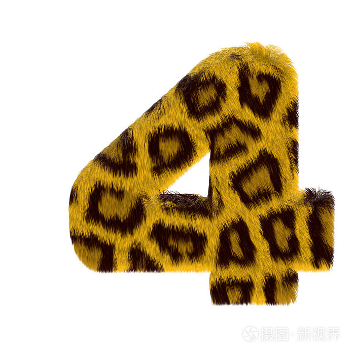 虎式毛皮字母的数字照片-正版商用图片007osu-摄图新视界