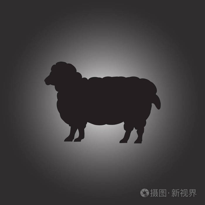 羊的剪影web图标