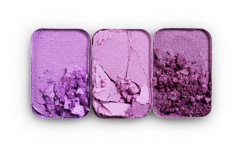 紫色碎的眼影为弥补作为化妆品产品的样品