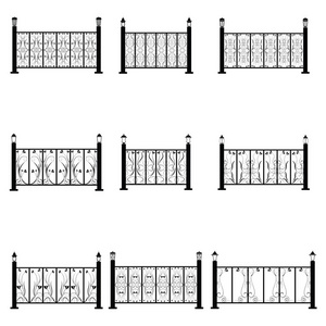栅栏矢量图标集