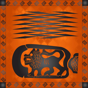 非洲文化符号饰品。非洲部落手绘制的元素