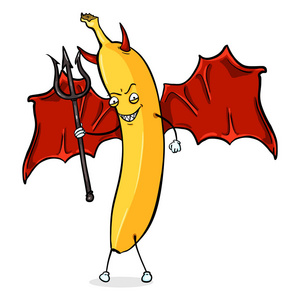 卡通人物魔鬼香蕉