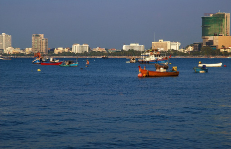 海滨城市景观。