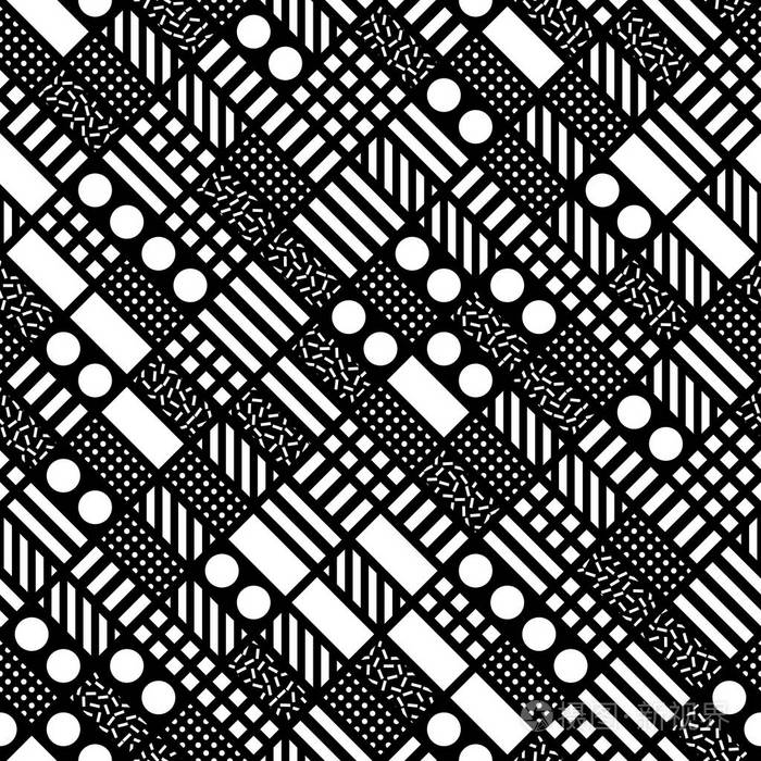 装饰的几何形状平铺单色的不规则图案抽象背景艺术装饰装饰格子