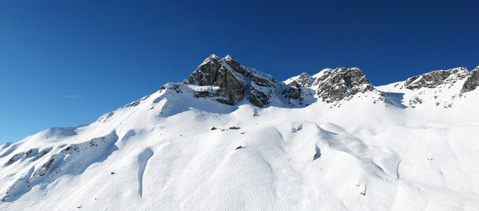 高山的全景视图