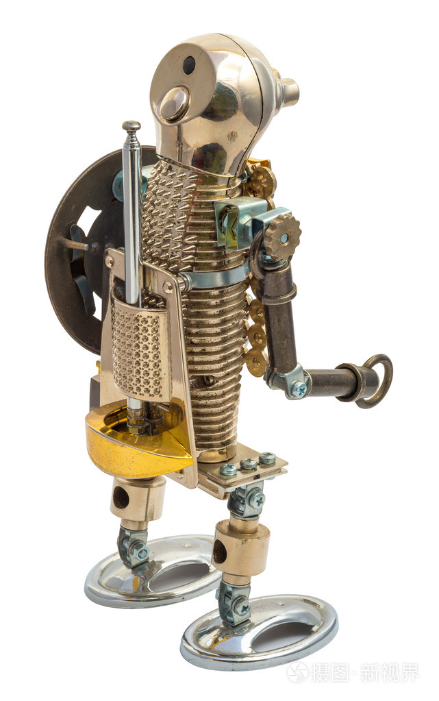 蒸汽朋克机器人孤立