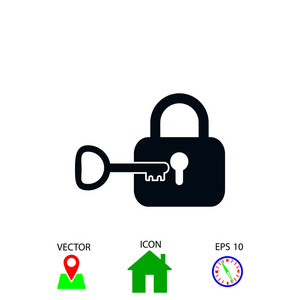 锁和关键矢量图标