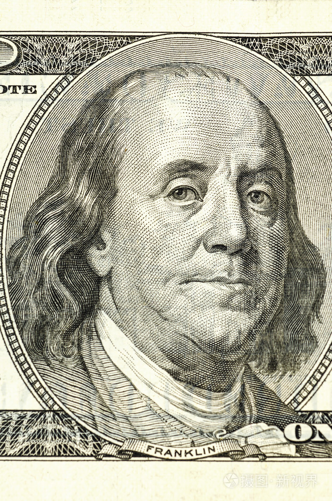 本杰明  富兰克林一百美元纸币上的肖像